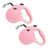 Kuber Industries Retractable Dog Leash|One Button Break with Safety Lock|Automatic & Non-Slip Handle|WINDOG-1092|Soft Padded Handle for Comfort Grip|Pet Training & Walking Accessory|Pink (Pack of 2)